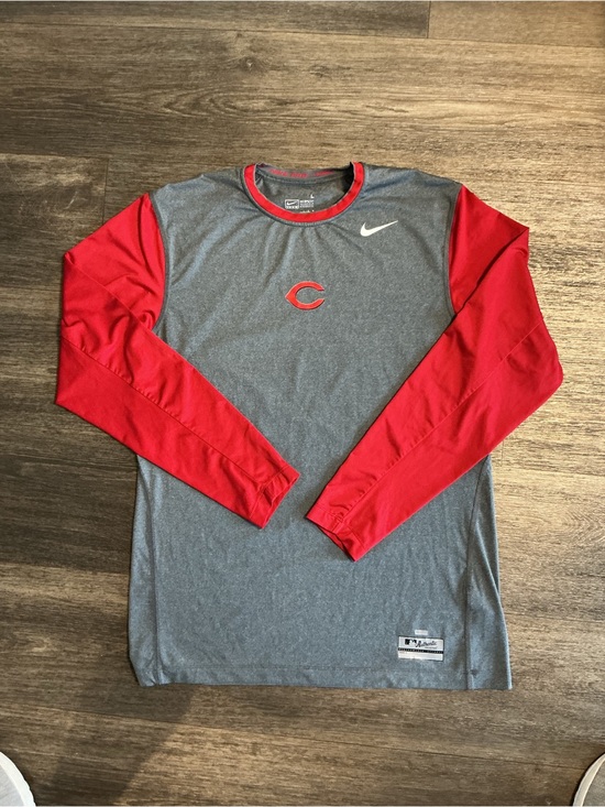 Nike Other - Nike Men’s Cincinnati RedLong Sleeve Athletic Shirt - Gray Body with Red Sleeves